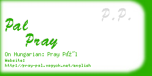 pal pray business card